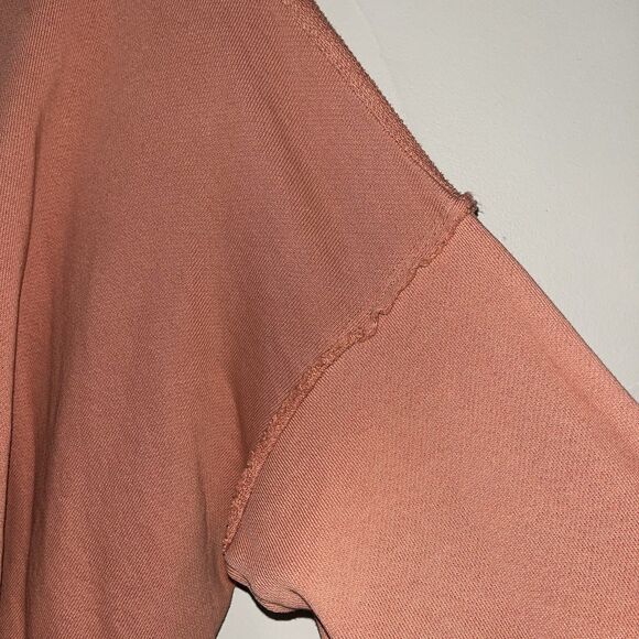 Aerie Twist Open Back Relaxed Fit Semi Cropped Sweatshirt,‎ SZ S Burnt Orange - Picture 3 of 11
